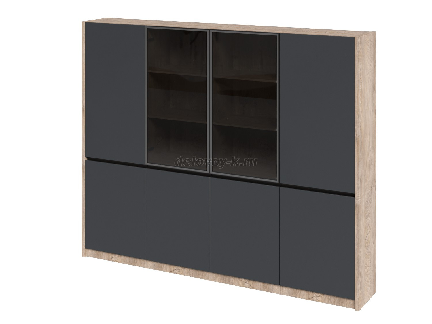 Шкафная группа EN.SH-3 (2464х400х2000) EN.SH-602 (2 шт.)+EN.SH-603 (2 шт.)+EN.BK-604+EN.GL.C-2400.BL фото