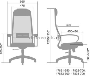 Кресло эргономичное ErgoLife Set 27/подл.130/осн.Sit 001 рис2