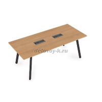 10СП.096 Стол переговорный (2000-900-750)_Graphit_Белый рис1