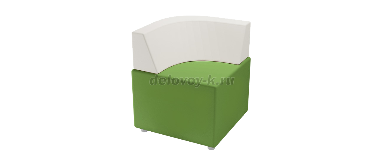 Секция угловая 1-местная, спинка радиусная Модуль М-70/3 фото