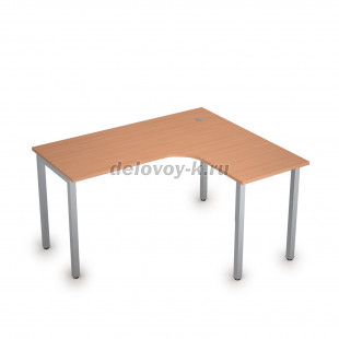 2М.131 Стол криволинейный правый на металлических опорах (1400*1200*750) рис3