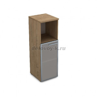 9ПП.017.5 Пенал средний со стеклом и нишей (400*450*1245) , правый рис1